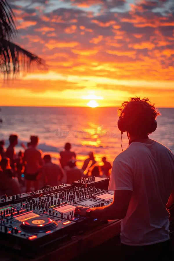 dj en la playa